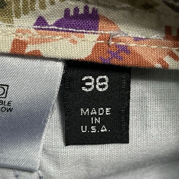 Vintage Patagonia Chino Shorts Mens Tag 38 Fit 36 Blue Double Pleat Evenly Faded - Picture 5 of 14